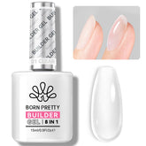 Born Pretty 8-in-1 clear bottle shows versatile base coat and extension options.
