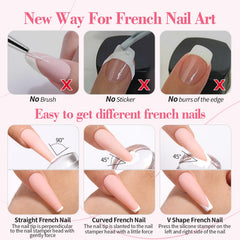 Born Pretty jelly milky pink gel polish adds translucent pink tips.