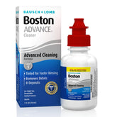 Boston Advance cleaner bottle pour for RGP lens cleaning action.