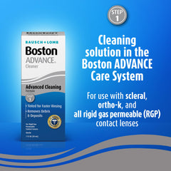 Boston Advance tinted cleaner for thorough rinsing and visibility.