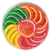 Boston Fruit Slices Round 11 oz on a plate, perfect for a quick, tasty lunchbox snack.