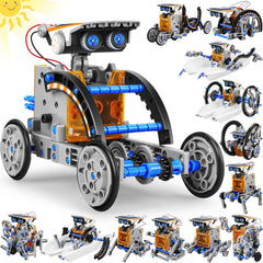 Bottleboom STEM 13-in-1 solar robot kit for hands-on learning and safe exploration.