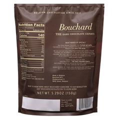 Bouchard dark chocolate bar close-up highlighting smooth melt and premium finish
