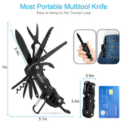 Bovgero folding multitool shown in a backpack for easy portability.
