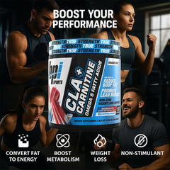 Label closeup of CLA+Carnitine highlighting Rainbow Ice blend.