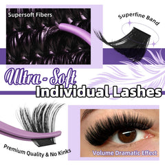 BQaugen dcurl lashes extensions close-up for natural lift