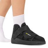 BraceAbility closed-toe medical walking shoe front view showing toe protection
