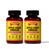 Bragg ACV capsules bottle closeup for convenient daily wellness.