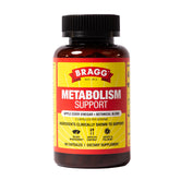 Bragg Metabolism Support bottle front with label; may aid appetite control.