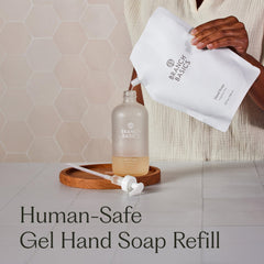 Branch Basics refill pour into bottle demonstrating easy refilling