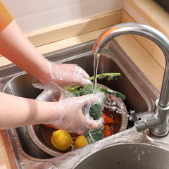 Brandon-super disposable gloves party-dining setup for mess-free serving.