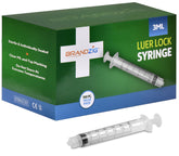Brandzig 3ml Luer Lock syringe in sterile packaging for one-time use