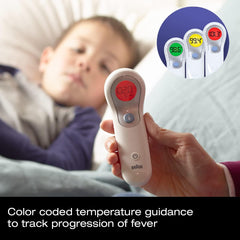 Braun No Touch thermometer used at night without waking a child