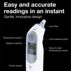 Braun ThermoScan 5 memory recalls last nine readings for trend monitoring