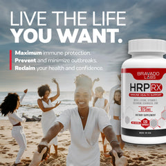 Bravado Labs L-Lysine capsules promote collagen-friendly skin health and repair.