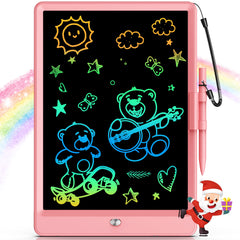 Bravokids 10-inch pink LCD writing tablet for mess-free doodling and imagination.