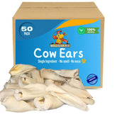 Brazilian Pet 100% natural cow ears display for durable dog chews