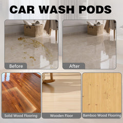 Brazilian Waves Mop Soap floor cleaning action on tiles and wood.