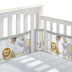 BreathableBaby breathable mesh liner on a full-size crib with four-side coverage.