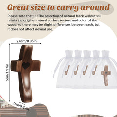Brevynx walnut pocket cross offers compact, portable reflection