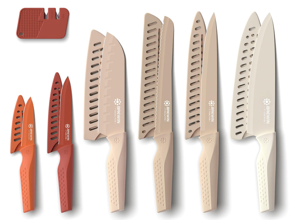 Brewin Chef Knife 8-inch with ergonomic handle for precise home cooking.