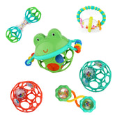 Bright Starts Little Shakers gift set packaging front view, ideal newborn gift.