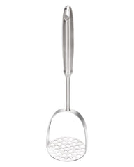 Brigii potato masher highlighting the 37-hole design for smooth mashing