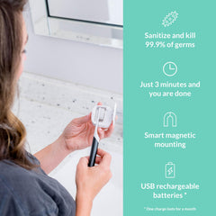 Bril travel-cover compact-case in white highlights portable oral hygiene on trips.