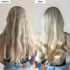 Briogeo Deep-conditioning mask being applied to damp hair for nourishment in minutes.