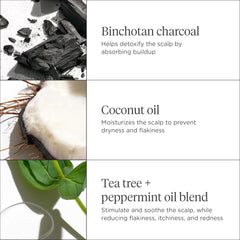 Briogeo Scalp Revival coconut oil drop signaling scalp hydration