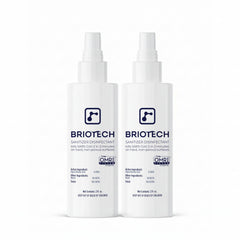 BRIOTECH sanitizer spray bottle for quick surface disinfection.