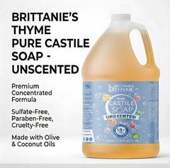 Brittanie's Thyme organic olive oil ingredients highlight a gentle, skin-friendly formula.