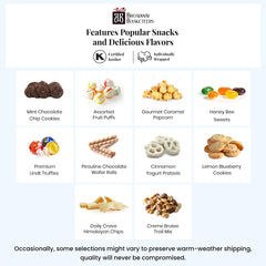Broadway Basketeers gourmet cookies assortment in the tower offers variety for gifting.