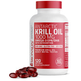 Bronson Antarctic Krill Oil softgels bottle for convenient 1000 mg servings.