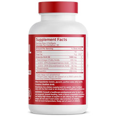 Bronson Antarctic Krill Oil softgels close-up for easy daily intake.