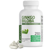 Bronson Ginkgo Biloba bottle front view highlighting brain support benefits