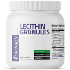 Bronson Lecithin Granules fine powder dissolving in drink to blend smoothly.
