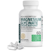 Bronson Magnesium Glycinate bottle with 60 vegetarian capsules for daily mineral support