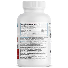 Bronson Melatonin vegetarian chewables in a 100-count bottle for nightly use.
