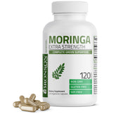 Bronson Moringa extra strength capsules bottle; easy daily herbal support.
