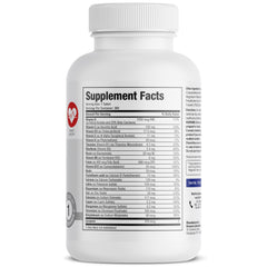 Bronson One Daily Men’s 50+ tablets closeup highlights easy-to-take tablets.