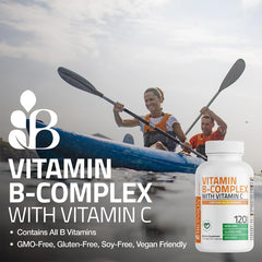 Bronson Vitamin B Complex label close-up with Non-GMO and gluten-free details
