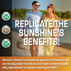 Bronson Vitamin D3 softgel pour ready for daily use.