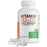 Bronson Vitamin K2 D3 MK7 bottle front for daily bone support