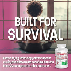 Bronson Women's Probiotic 50B inulin prebiotic supports gut bacteria.