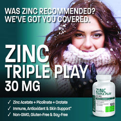 Bronson Zinc Triple Play bottle label detail for ingredient transparency