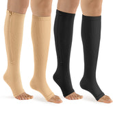Bropite zippered compression socks with open toe for walking comfort