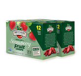 Brothers All Natural freeze-dried strawberries crisp in a resealable bag, ideal for on-the-go snacking.