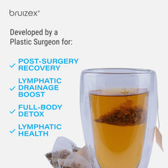 Bruizex Arnica Tea steeping cup with earthy, soothing aroma