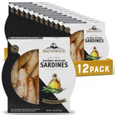 Brunswick wild-caught brisling sardines in olive oil can for pantry meals